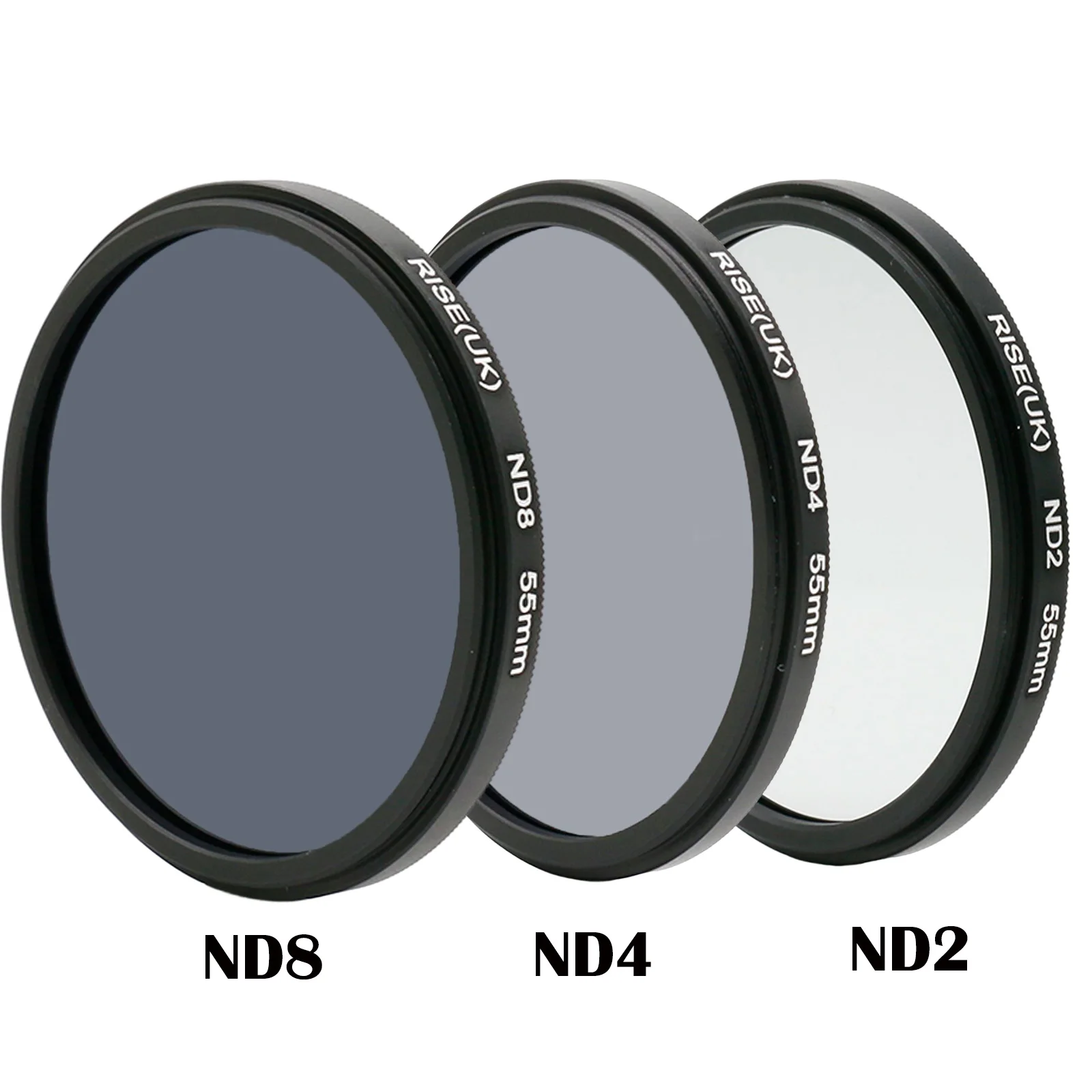 RISE(UK) 37/49/52/55/58/62/67/72/77mm Neutral Density ND2/4/8 Filter for any Lens of DSR DLSR Camera