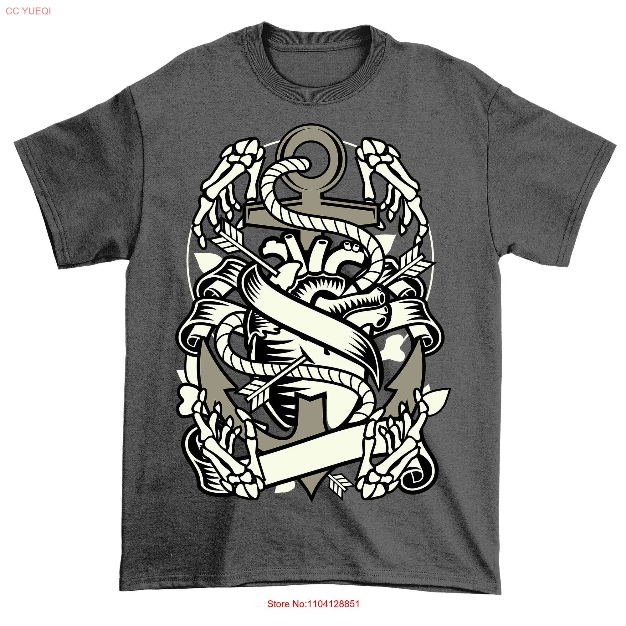 

Heart Anchor Ocean Diver Adults T Shirt Men's Dads Women's long or short sleeves