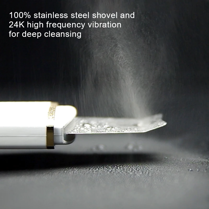 Depurador ultrasónico de la piel, espátula Facial con vibración, eliminador de espinillas, pala, limpieza, cavitación, exfoliación, levantamiento Facial, cuidado de la piel