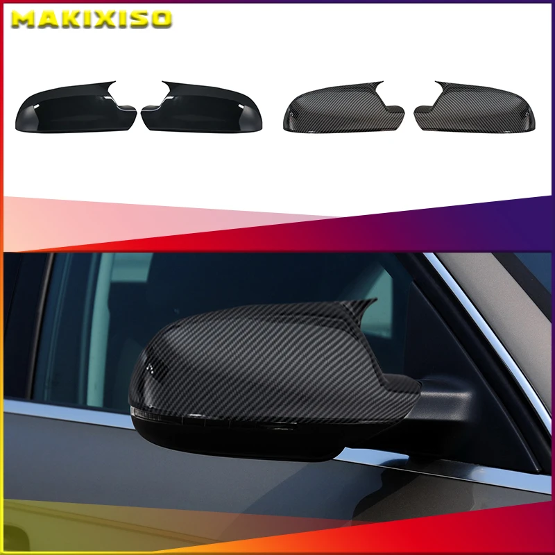 Carbon Side Wing Mirror Cover For Audi A4 S4 RS4 B8.5 A5 S5 2011-2015 Add On Side Rear View Mirror Cap Cover Car Accessories