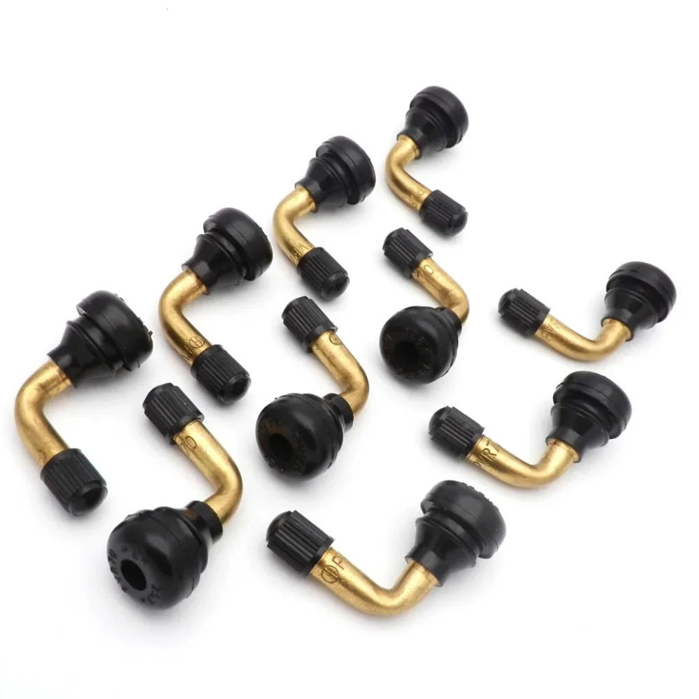 10 pieces Tubeless Tyre Tire Valve Stems 90 Degree Angle Pull-In Auto Scooter Motorbike Motorcycle ATV PVR70  Extension Adaptor