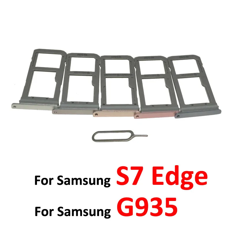 SIM Card Tray For Samsung Galaxy S7 Edge G935F G935FD G935 G9350 Phone New Micro SD SIM Card Chip Slot Holder + Tool