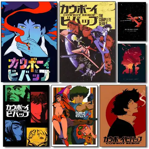 Film C-Kovboy Bebop Posteri HD sanat yapışkan duvar su geçirmez ev oturma odası yatak odası bar estetik dekorasyon