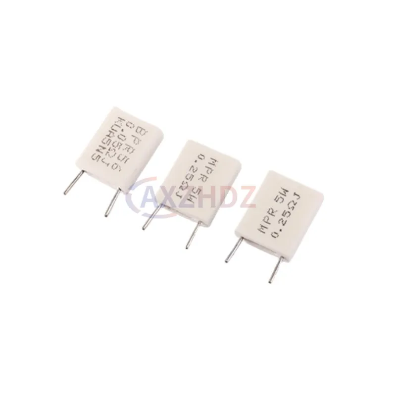 5PCS BPR MPR SLR 5W 0.01R - 0.5R Non-inductive Ceramic Cement Resistor Resistance 0.05R 0.1R 0.15R 0.22R 0.25R 0.33R 0.47R Ohm