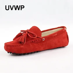 New Fashion Spring Autumn 100% Genuine Leather Women Flat Shoes Handmade Flats Casual Loafers Lady Driving Shoes Soft Moccasins