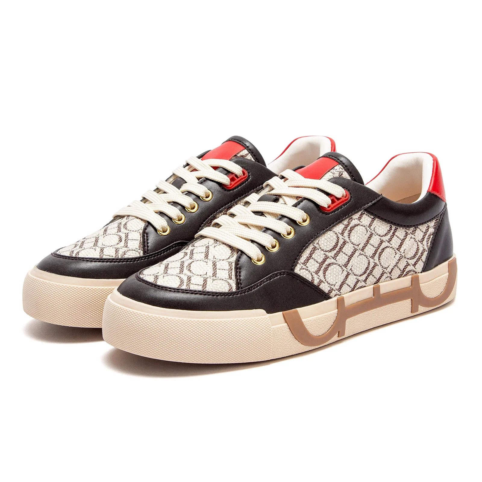 C-H Woman Walking Shoes New Splicing Design Casual Shoes Skeleton Correction