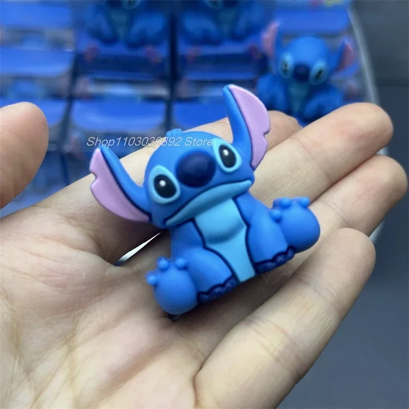 Disney lilo & stitch apontador de lápis estudante bonito dos desenhos animados silicone em forma de cruz apontador de lápis papelaria das crianças