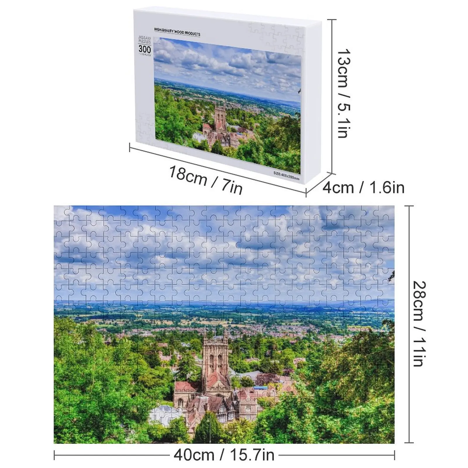 Great Malvern Priory in Malvern, Worcestershire, England Jigsaw Puzzle Game Children Wooden Compositions For Children Puzzle