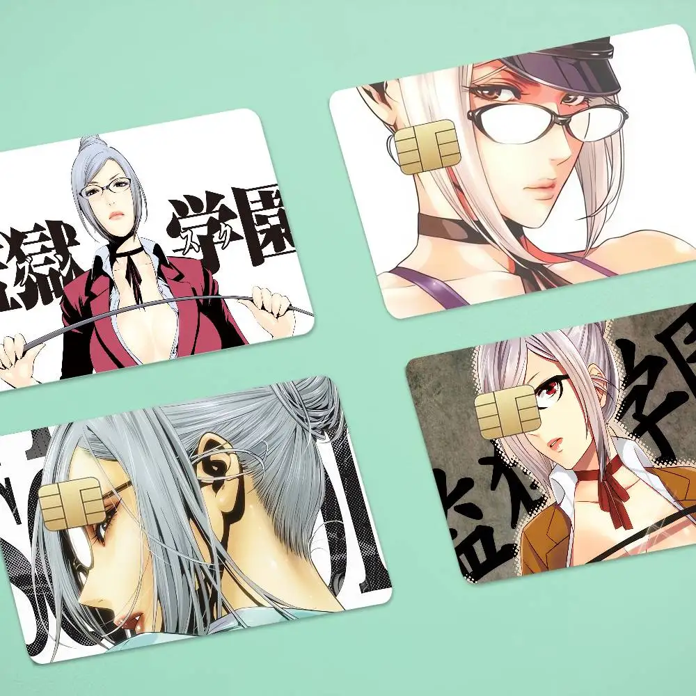 Anime Prison School 1 Set Of 4 Pcs Anime Bank Credit Bus Pass Stickers Cool Decoration Waterproof Stickers Collection Toys Gifts