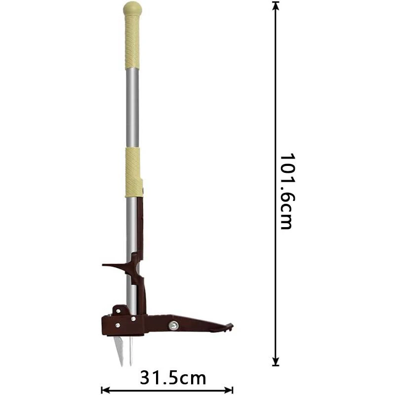 أداة إزالة جذور الأعشاب مع 4 مخالب ودواسة قدم للحديقة أداة إزالة الأعشاب اليدوية المحمولة للعشب في الهواء الطلق