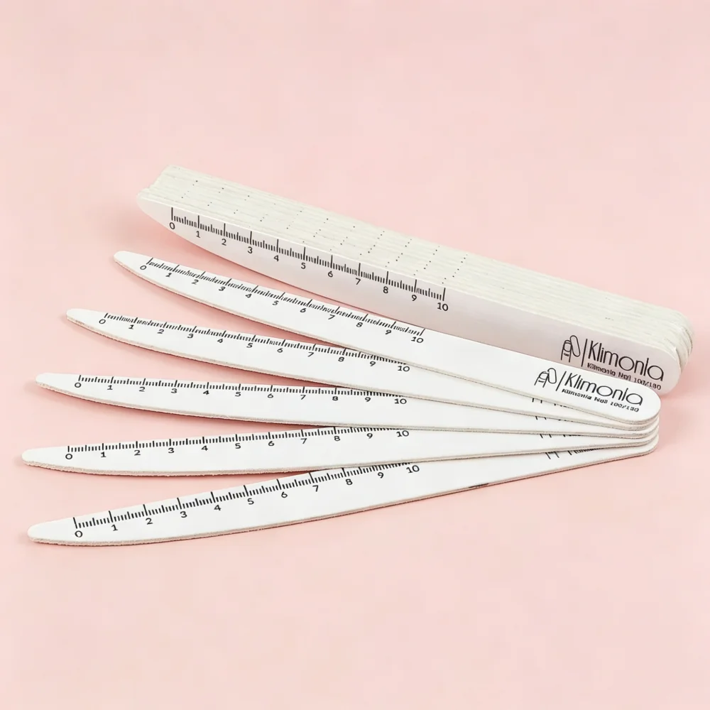 10/50/100Pcs Wooden Sandpaper Nail File 100/180 Professional Manicure Buffer Knife Willow Leaves Pedicure Nails Art Tools