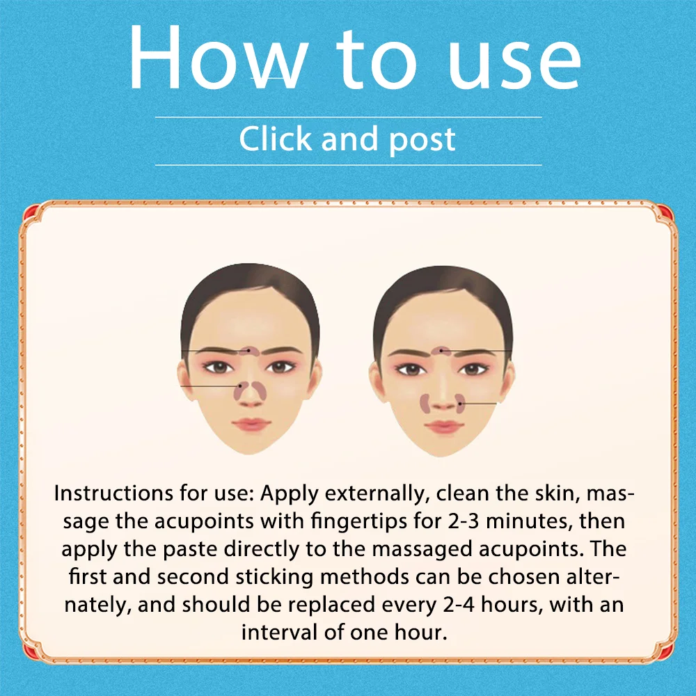 رقعة صحية لتخفيف احتقان الأنف للاستخدام المنزلي، تركيبة غير مدمرة، تخفيف مؤقت من انسداد الأنف #3