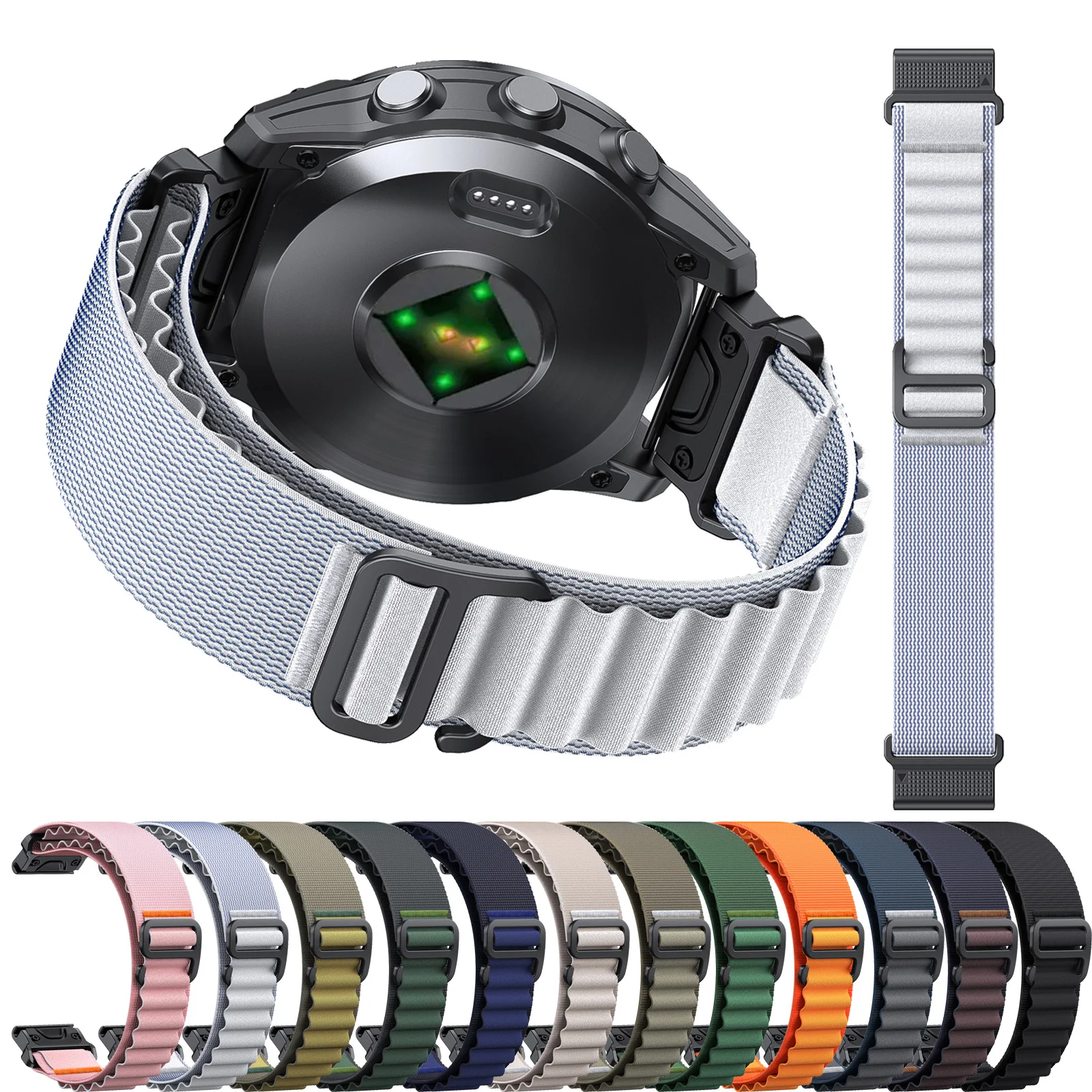 22 mm 26 mm Nylon-Schnellarmband für Garmin Fenix 8 7X 7 Pro Fenix 6X 6 5X 5Plus Tactix 7 Forerunner 965 955 Enduro 2 Loop Band