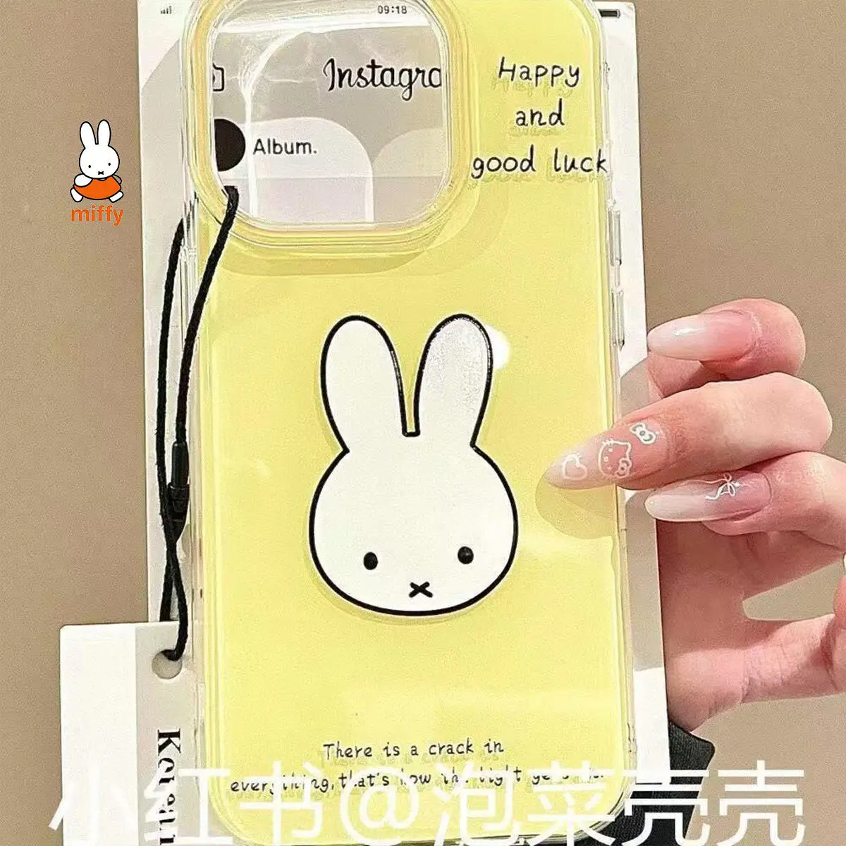 Чехол для мобильного телефона Miffy Kawaii с рисунком милого кролика, чехол для телефона в стиле аниме, подходит для Iphone 16 Pro Max 15 14 13 Pro Max