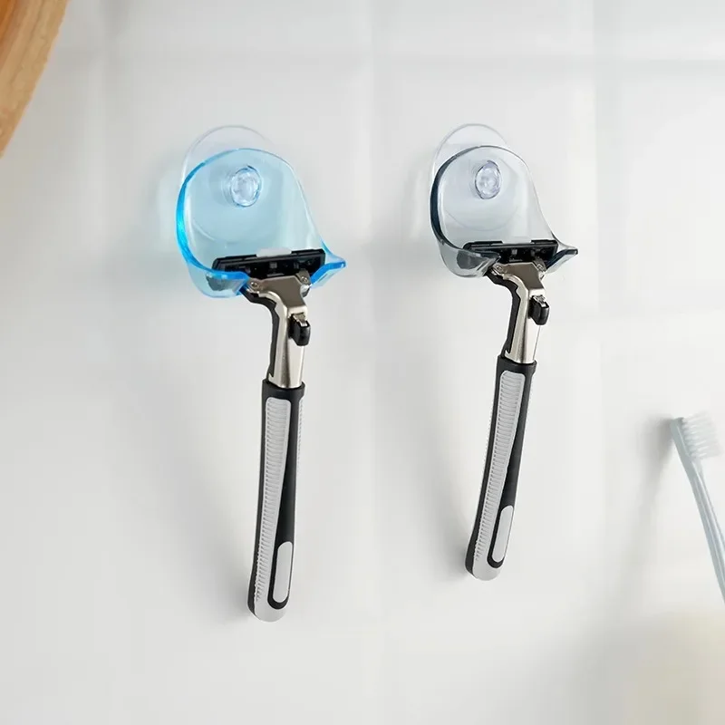 

1 Pc Shaver Toothbrush Holder Washroom Wall Men Shaving Shower Shelf With Sucker Suction Cup Bathroom Hook Razor Rack Hanger