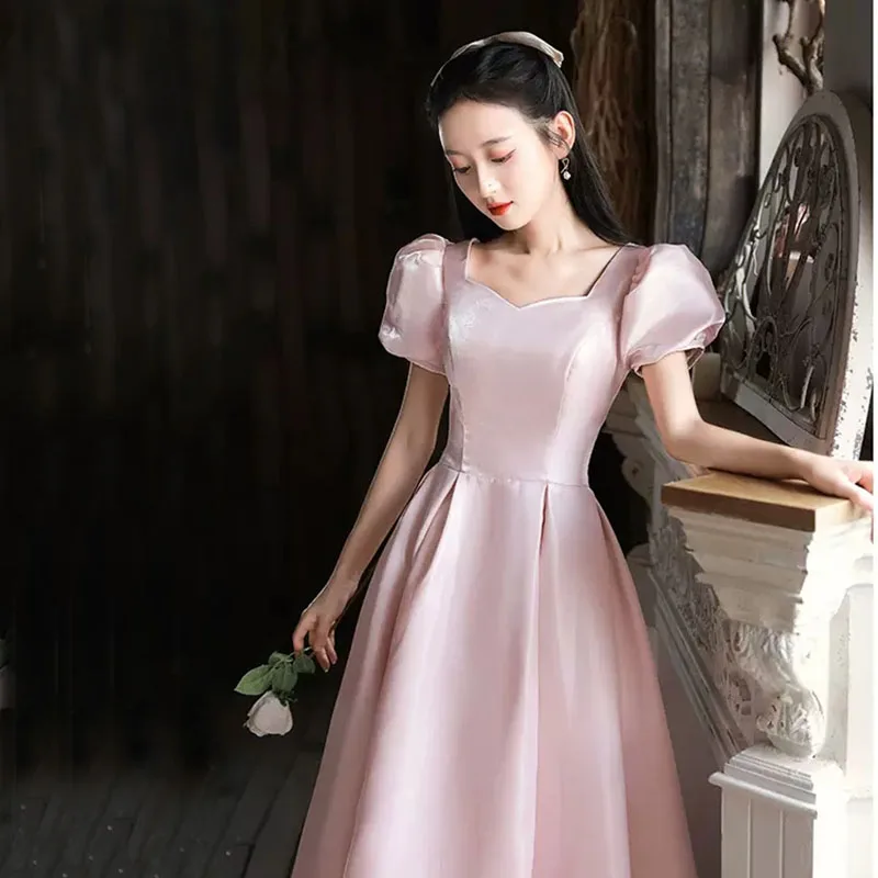 DongCMY Luxury Pink Evening Dress 2025 Feminine Light Luxury French Haute Couture Party Dresses For Prom