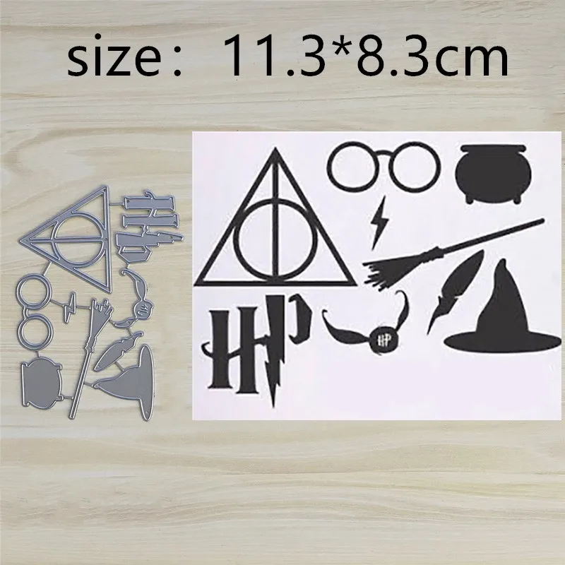 Irregular Broom Letter Hat Metal Cut Dies Stencils for Scrapbooking Stamp/Photo Album Decorative Embossing DIY Paper Cards