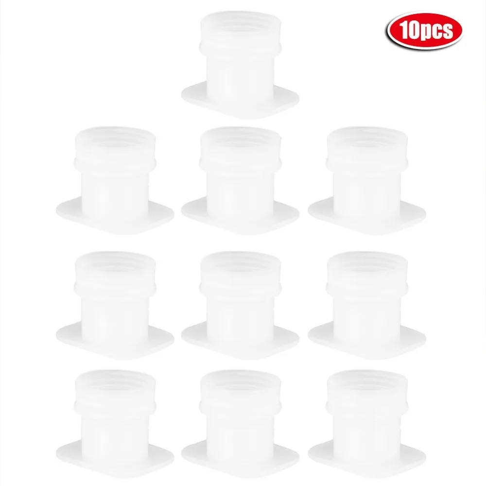 10pcs Convenient Plastic Bee Water Feeder White Small Hole Bee Waterer Bowl No Leakage Bee Drinker Tool Bee Colony