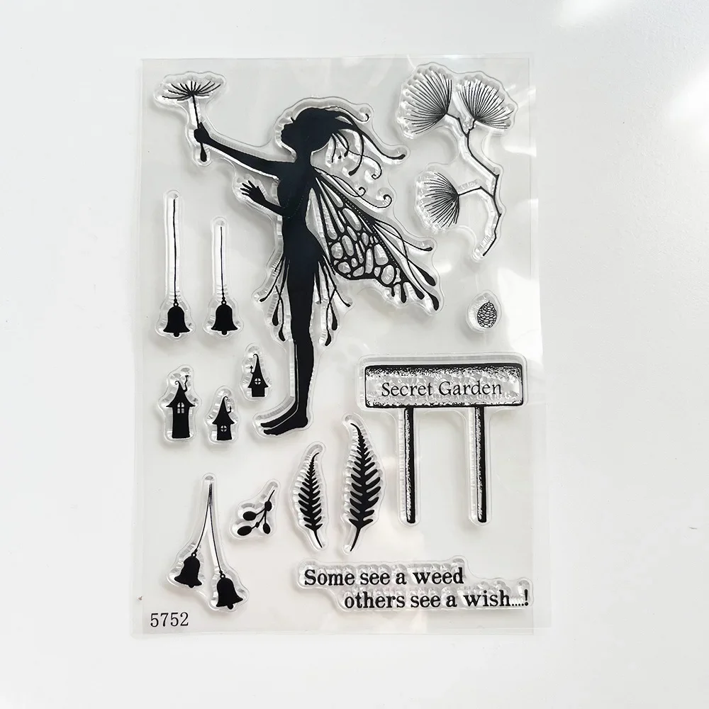 Fairies secret garden Rubber Clear Stamps Transparent Stamps for DIY Craft Making Greeting Card Scrapbooking Photo Album Decor