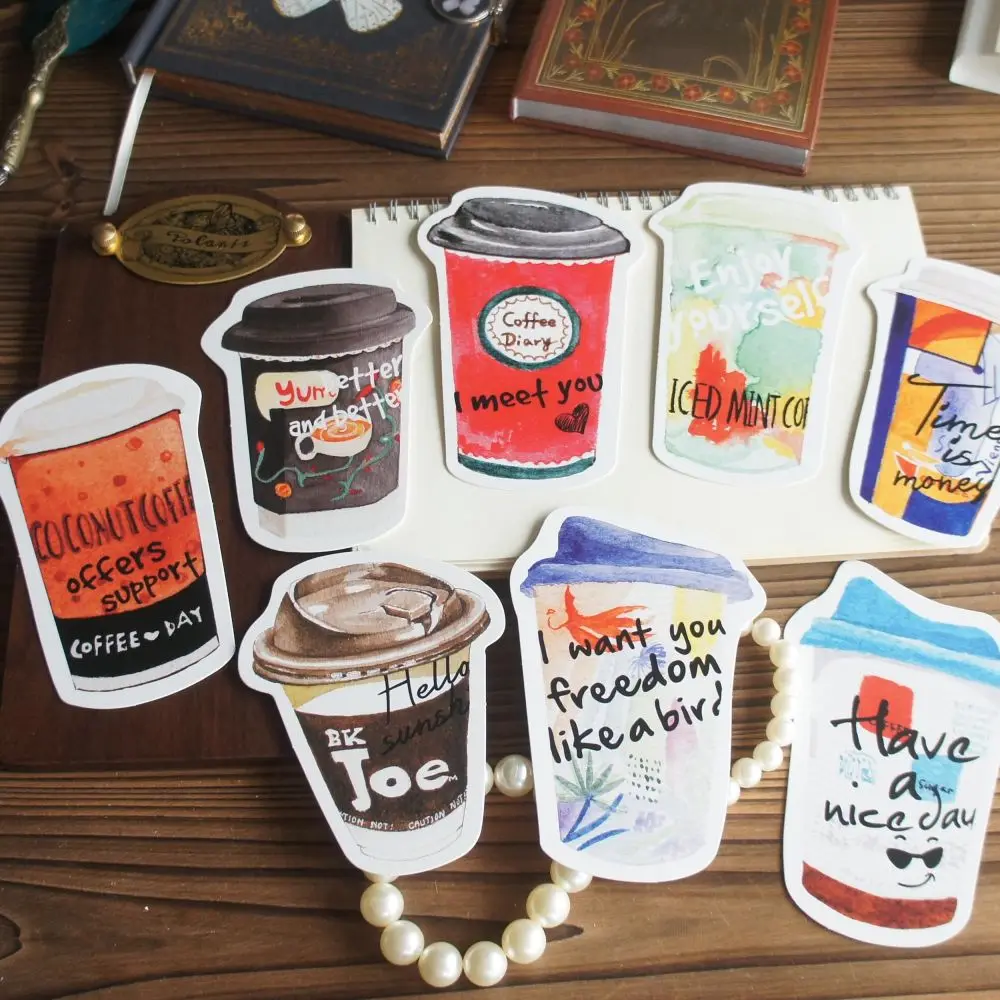 15pcs Have A Cup of Coffee Card  As Party Invitation DIY Decoration Gift Message Card Postcard Scrapbooking Use - Image 5