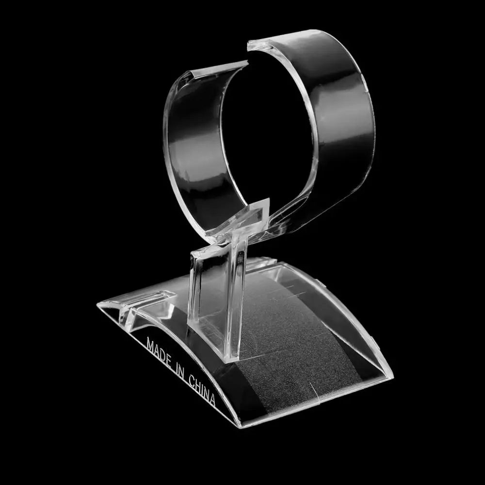 Portable Clear Watch Rack Plastic C-type Watch Display Stand Watch Storage Holder