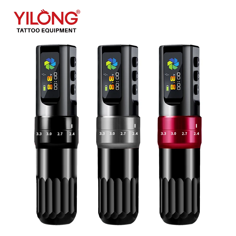 2000mAh Battery Wireless Tattoo Pen Adjustable Stroke Portable Rotary Tattoo Machine for Body Art Supplies