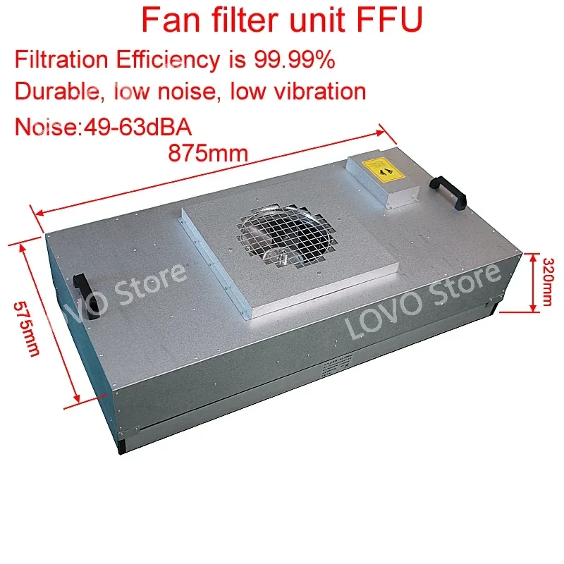 Fan Filter Unit FFU Efficient Air Purifier  One Hundred Laminar Flow Hood Clean-Shed 875x575x320mm