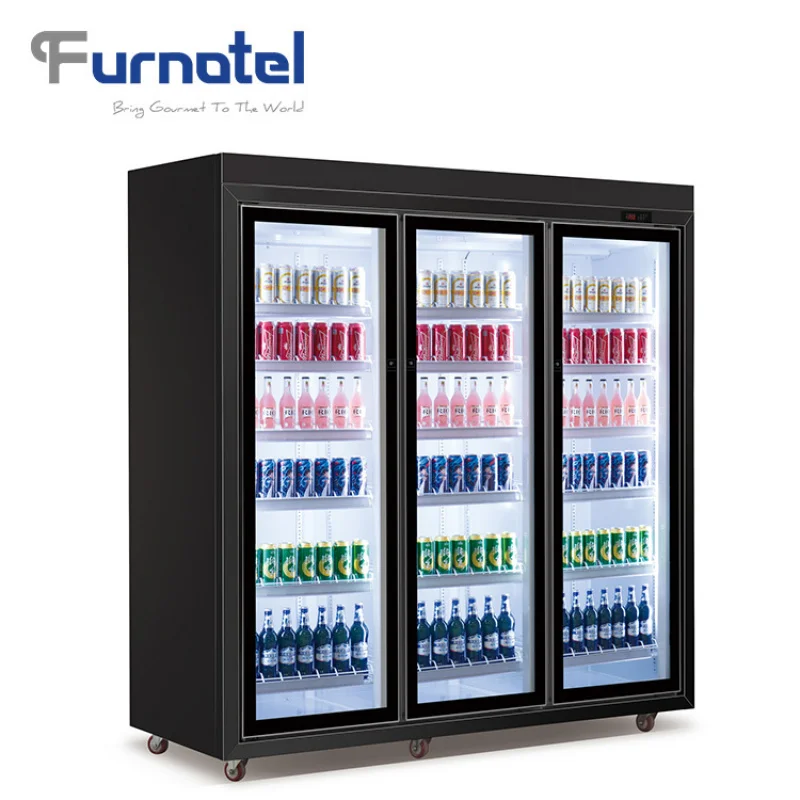 custom.Supermarket Commercial Open Display Cooler Refrigeration Chiller Fruits Refrigerator