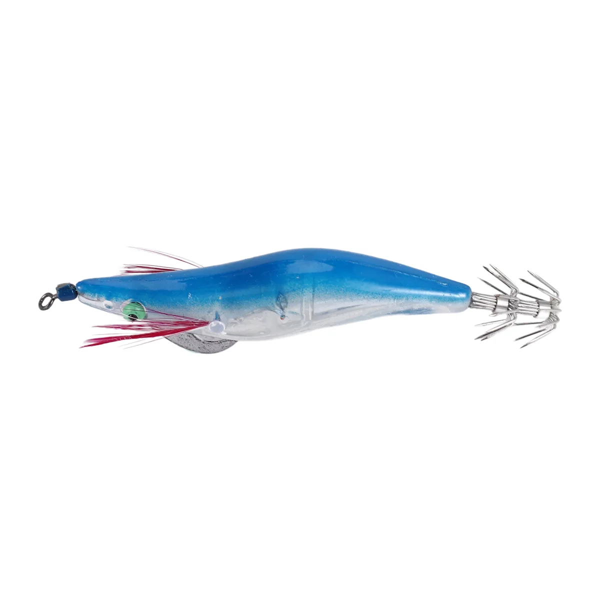 1pc Blue Flashing LED Fishing Lure Flash Light 10cm Luminous Jig Shrimp Bait Night Fishing Lure-AA85