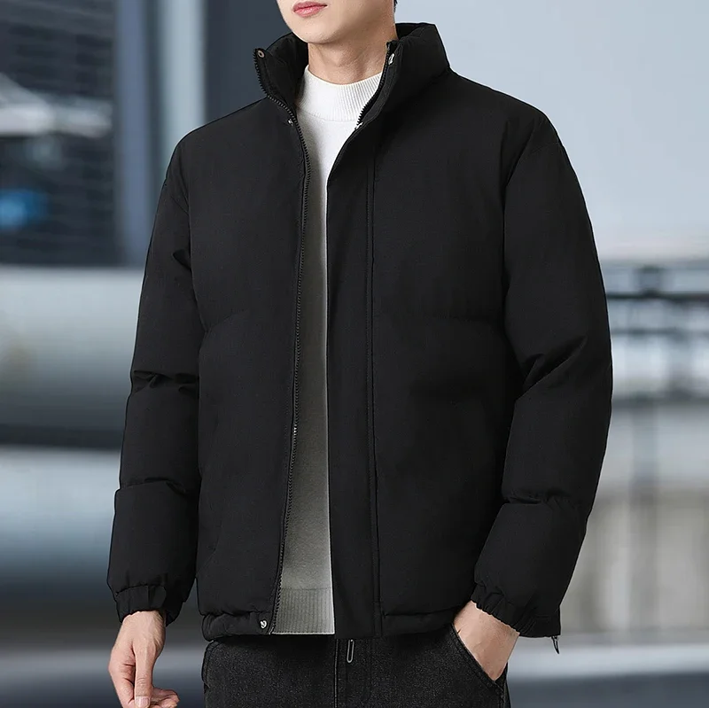 

Trend High-end Warm Windproof Casual Stand Collar Bread Jacket Men's High-quality Cotton Parkas Winter Men's Fashion Jacket