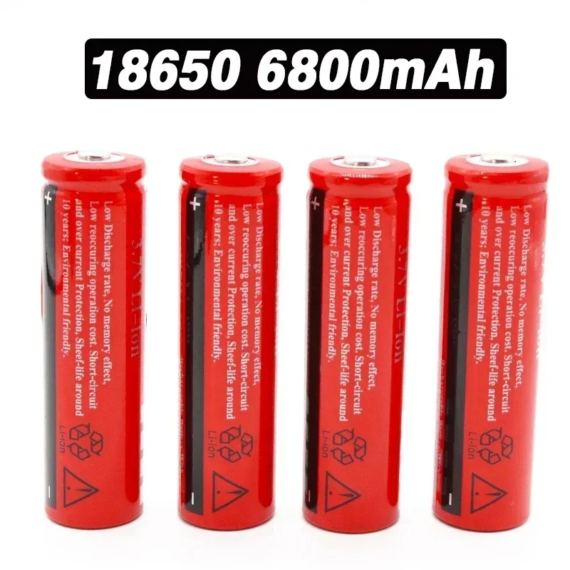 18650 Battery 3.7V Rechargeable Liion Battery For Led Flashlight Torch Batery Litio Battery+Charger+