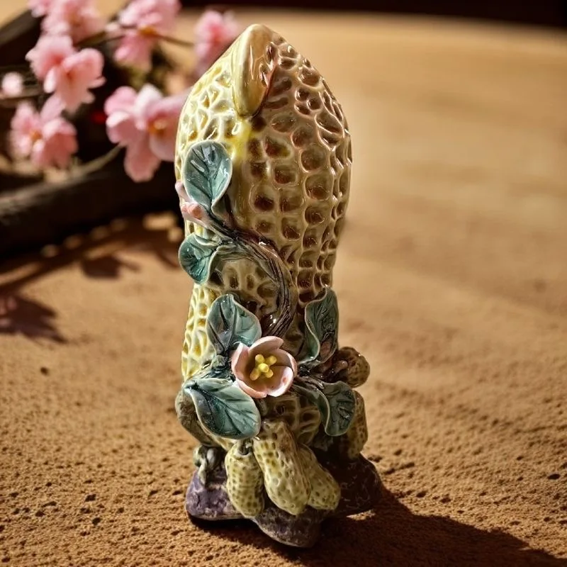 25X13CM Fortunate Money Peanut Decorative Piece, Ceramic Handicraft, Shikuan Figurine, Home Decoration, Business, Wedding