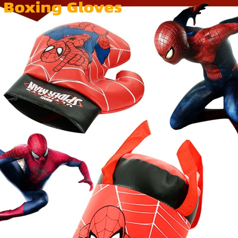 Zestaw rękawic bokserskich dla dzieci Halloween Nowe Anime Spider-Man Rękawice dla dzieci z nadrukiem kreskówkowym Prezent urodzinowy dla chłopca i dziewczynki