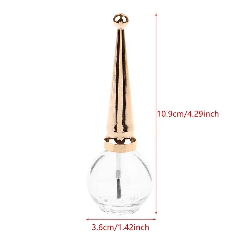 Botella vacía de Gel para uñas de 15ml con cepillo, botella de esmalte de uñas, botella de mezcla vacía de vidrio, contenedor de botella vacía de Gel para uñas
