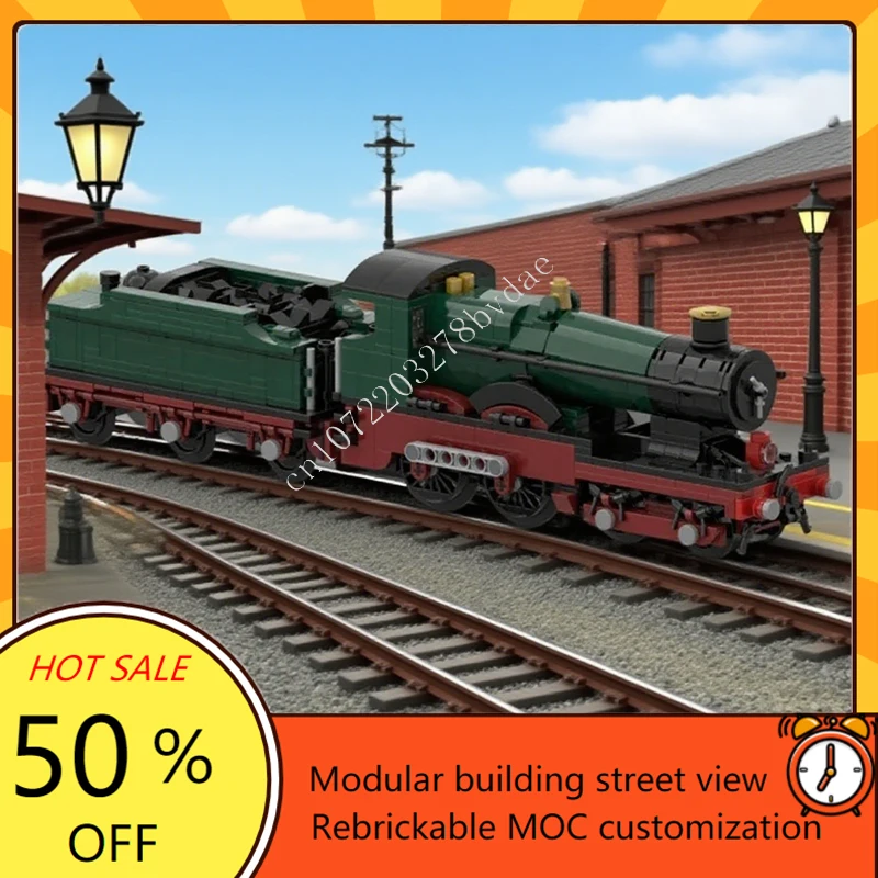 

955PCS City Railway Train MOC GWR Class 3440 Steam Locomotive Model DIY Custom Puzzle Creative Collection Toy for Birthday Gifts