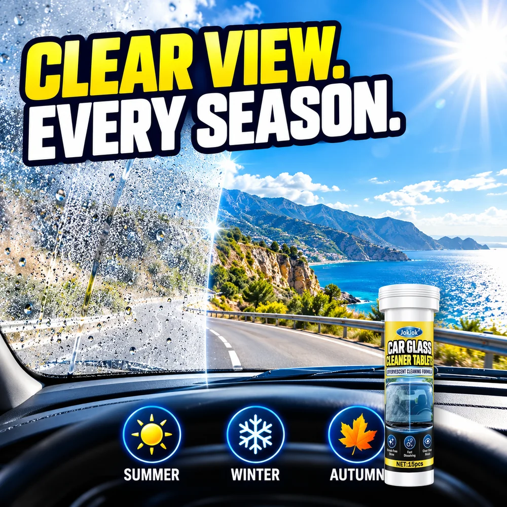 Car Windshield Glass Concentrated Washer Tablets Car Effervescent Washer Fluid Wiper Glass Solid Cleaning Tablets for Car Window