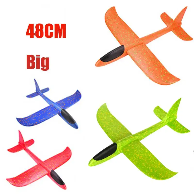 48cm Big Hand Launch Throwing Foam Palne EPP Airplane Model Glider Plane Aircraft Model Outdoor DIY Educational Toy For Children