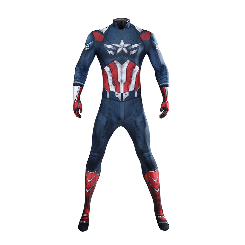 Falcon Sam Wilson Cosplay Costume Captain Superhero Zentai Suit Men Bodysuit Halloween Carnival Party Outfits