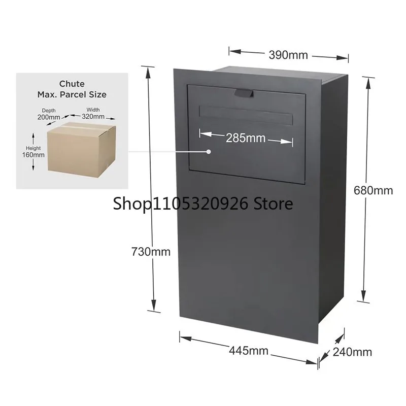 Secure Anti-theft Parcel Box Home Office Personal Package Storage Mail Delivery Cabinet