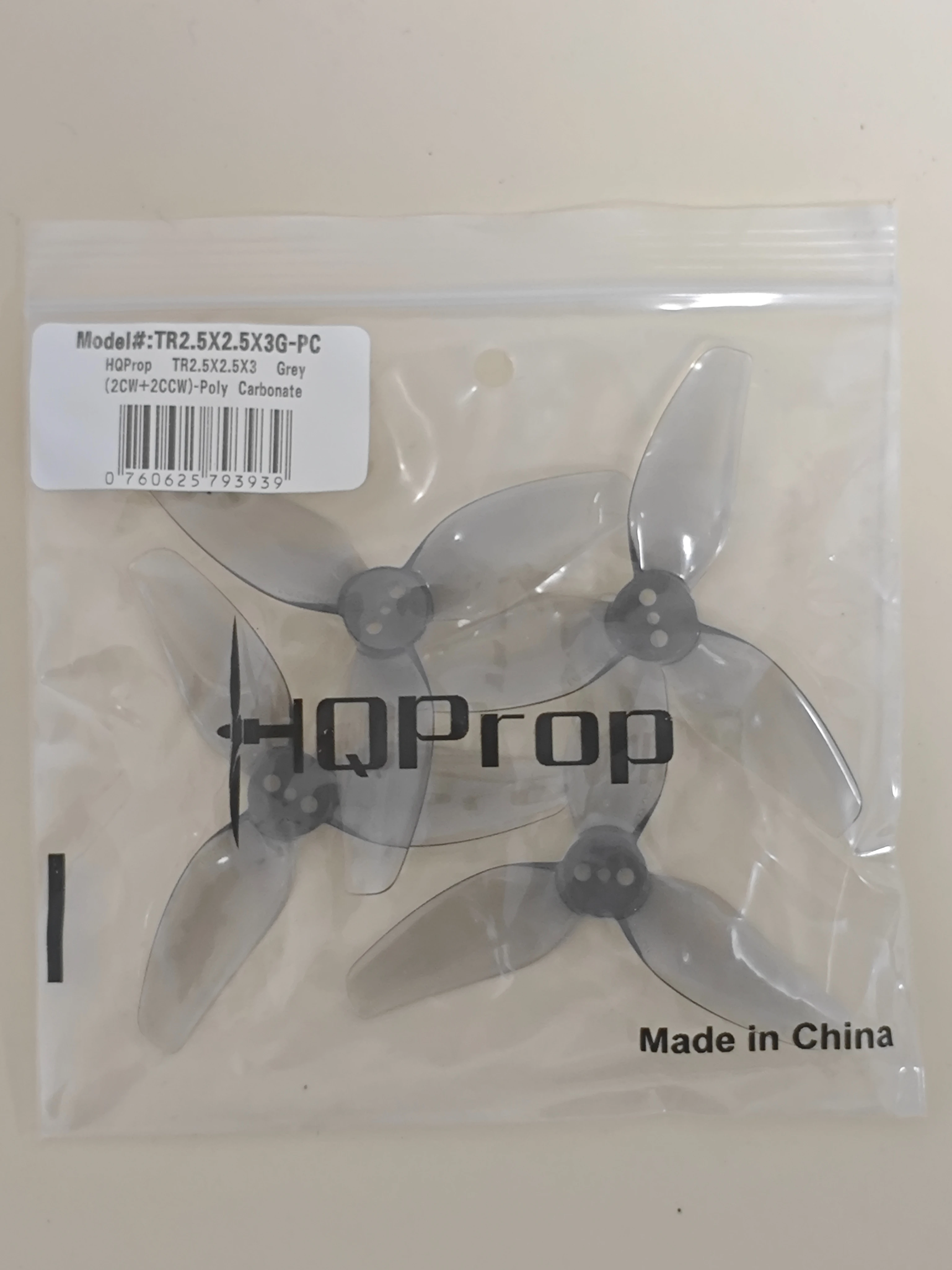 10Pairs(10CW+10CCW)HQProp TR2.5X2.5 2.5 Inch 3-Blade PC Propeller 1.15g Ultralight RC FPV Racing Tiny Whoop Drone Props