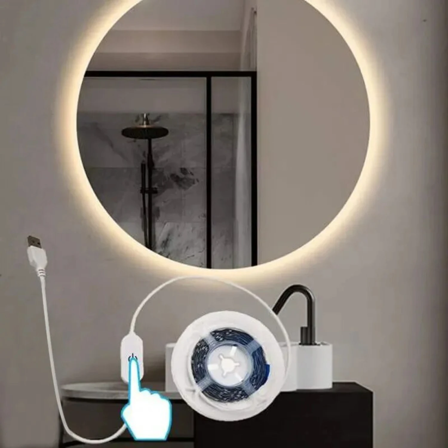 Bande lumineuse USB flexible réglable et décorative à intensité variable, idéale pour le rétroéclairage de la télévision, la chambre et la cuisine, 5m, 2835, 30 gible/m, nouveau