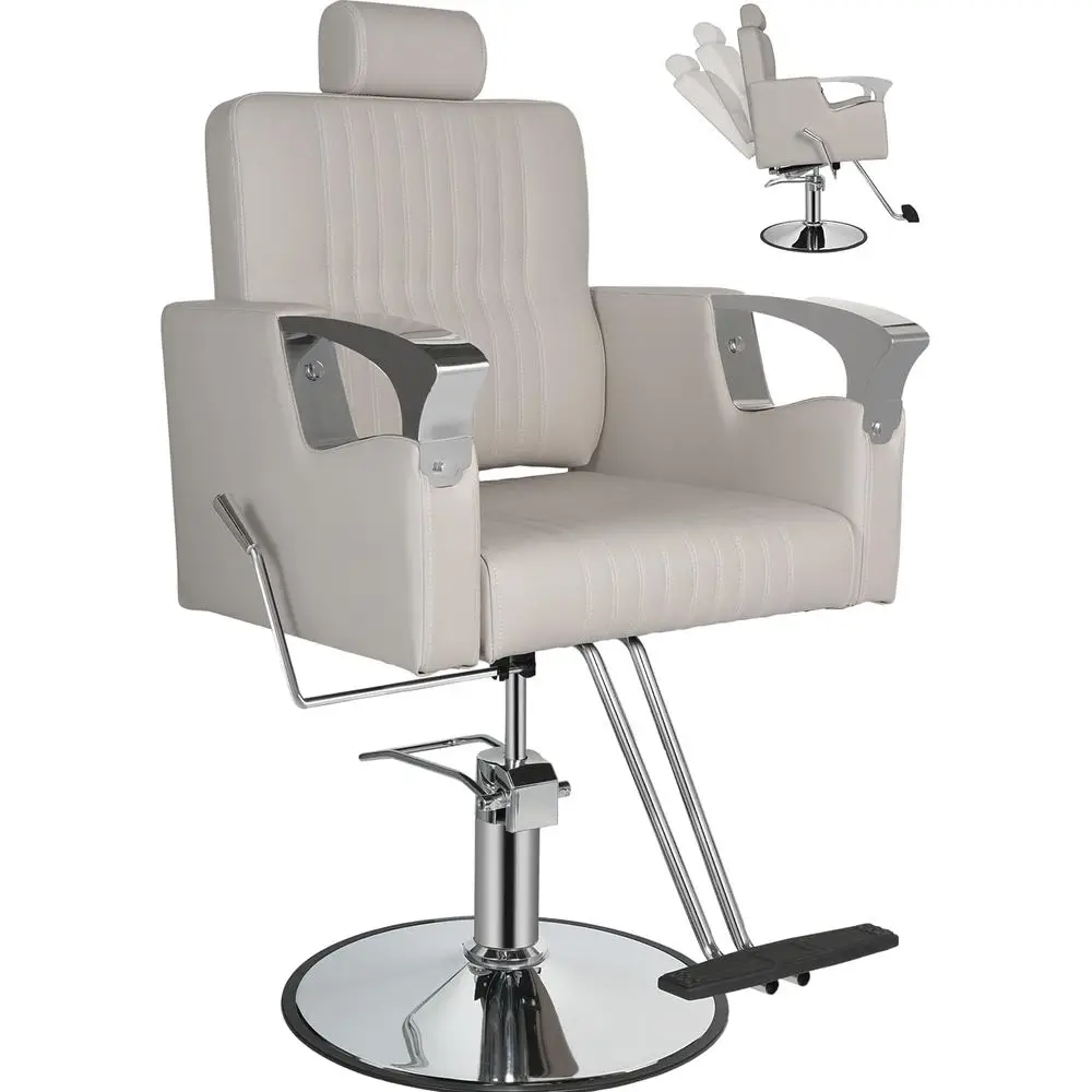 

Гидравлическое кресло для парикмахерской с регулируемой спинкой, идеально подходит для салонов красоты, спа-центров и тату-студий