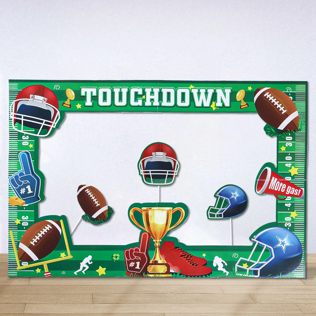Football Theme Photo Booth Props for Boys Birthday Party Decor Photobooth Props Frame Handheld Birthday Party Baby Shower Decor