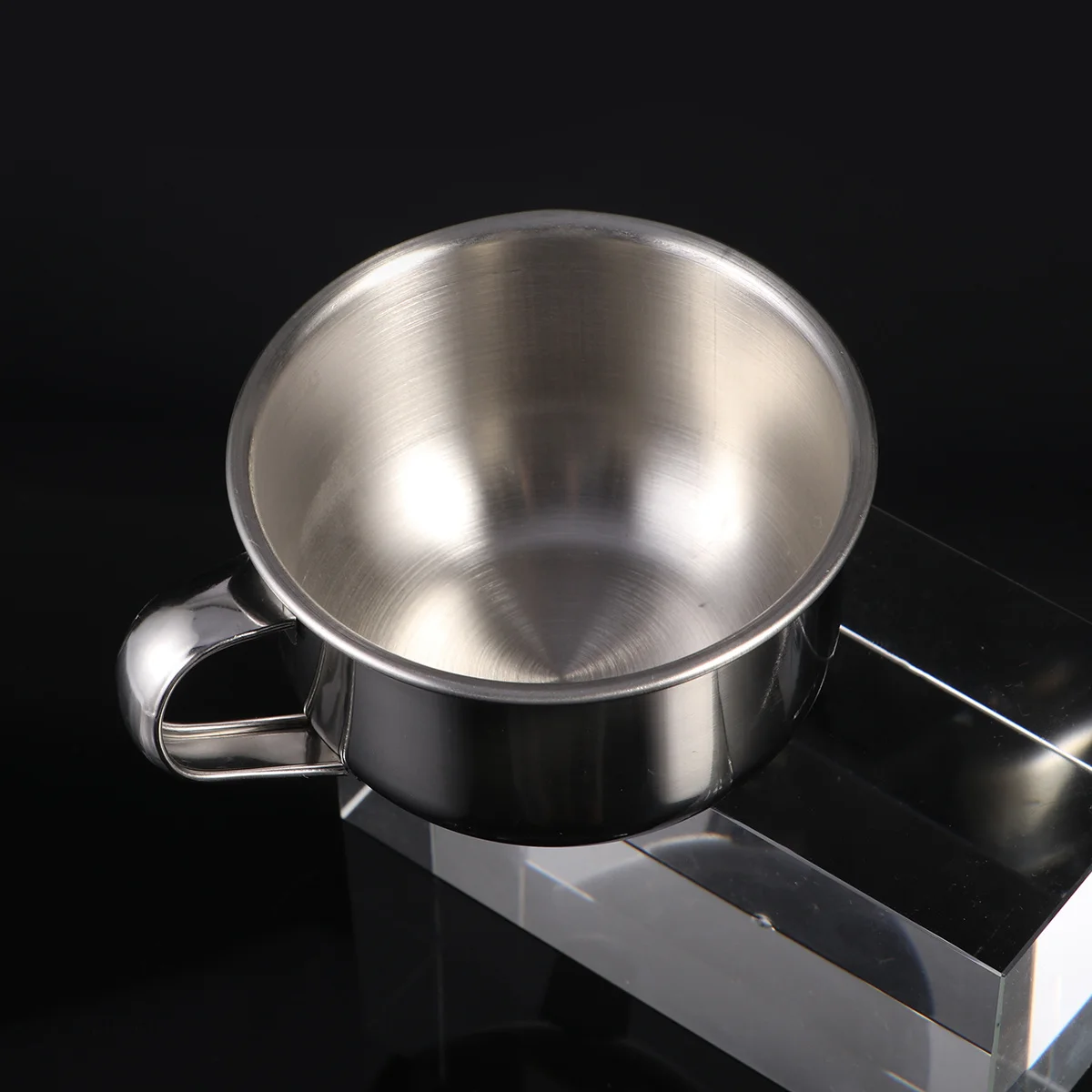 1 قطعة وعاء الحلاقة الفولاذ المقاوم للصدأ دائم سطح أملس وعاء الحلاقة للرجال فرشاة الحلاقة كوب الصابون كوب المحمولة #6