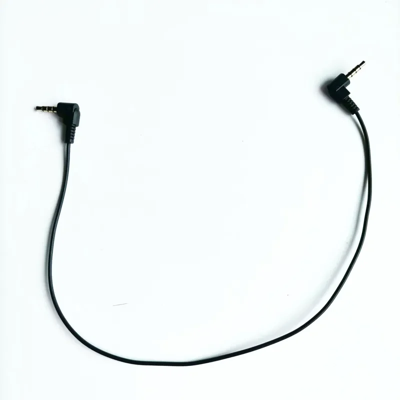 50cm 2.5mm Right Angle Jack Cables PVC Insulated 4 Cores Non-Shielded for Computer & Automobile Use