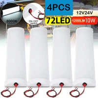 2/4pc luz de techo LED RV Interior remolque barco carga Camper lámpara luces LED para accesorios de coche Van coche barra de luz Led 12V 24V