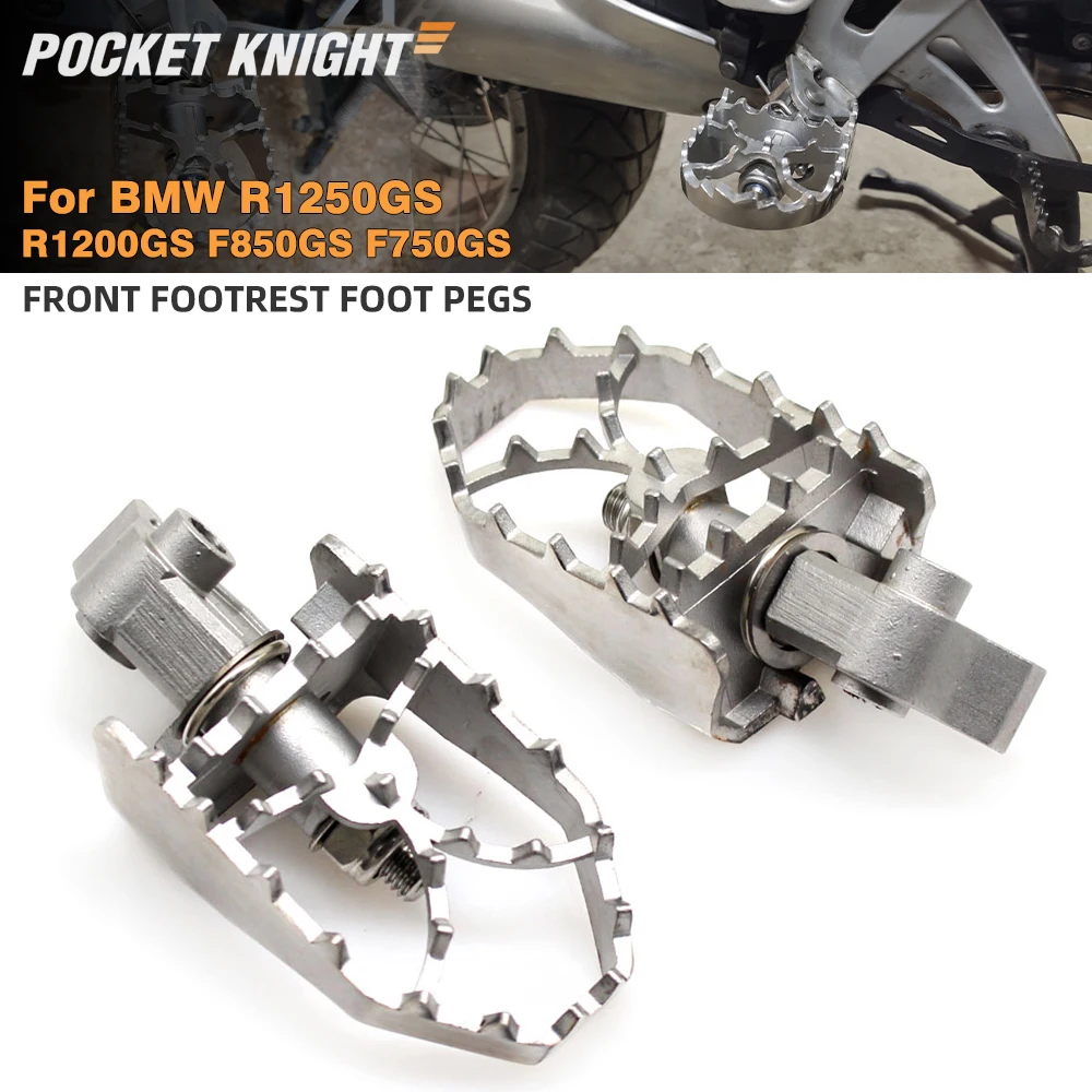 Front Footrest Foot Pegs For BMW R1250GS R1200GS/ADV F850GS F750GS S1000XR Motorcycle Extension Foot Pedal Footpegs