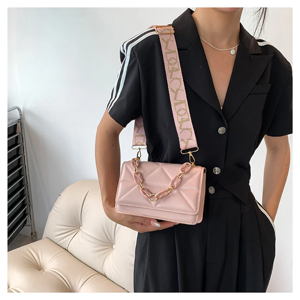 Fashion Women Shoulder Bag Handbags Pu Leather Flap Bag Female Large Capacity Casual Crossobdy Clutch Tote Bag Small Square Bag