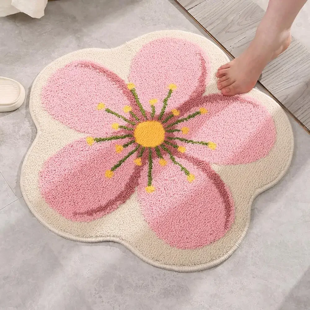 

Floor Mat Flocked Contemporary Style Entrance Bedroom Bathroom Absorbent Anti Skid Rug Pad Professional