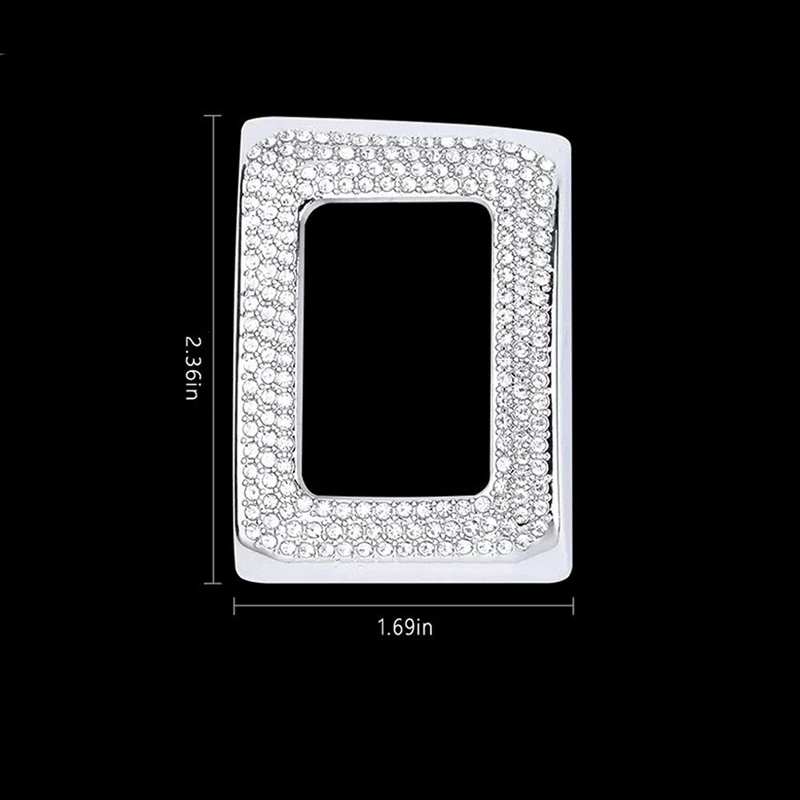 Hazard Light Storage Box Bling Crystal Accessory Interior Sticker Compatible for Honda Civic